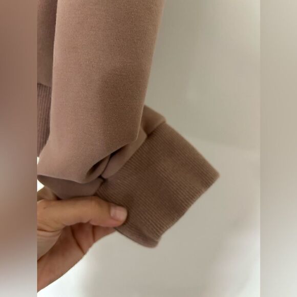 Zyia Active Tan Brown Quarter Zip Sweatshirt Jacket - Picture 8 of 14